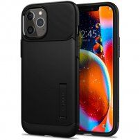 Spigen Slim Armor кейс със стойка за iPhone 12 Pro Max - черен