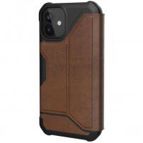 UAG Metropolis LTHR флип калъф за iPhone 12 mini - кафяв
