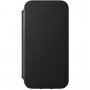 Nomad Folio кожен флип калъф за iPhone 12 mini - черно