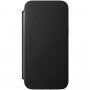 Nomad Folio кожен флип калъф за iPhone 12 Pro Max - черно