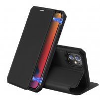Dux Ducis калъф тип портмоне за iPhone 12 mini - черно