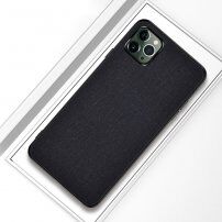 Кейс с текстилна повърхност за iPhone 12 mini - черен