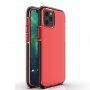Прозрачен кейс с пъстра рамка от мека пластмаса за iPhone 12 mini - черен