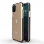 Прозрачен кейс с пъстра рамка от мека пластмаса за iPhone 11 Pro - черен