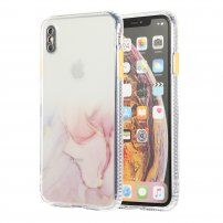 Мраморен кейс устойчив против надраскване за iPhone XS Max - розов