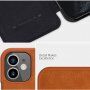 Nillkin Qin калъф тип портмоне от PU кожа за iPhone 12 mini - червено