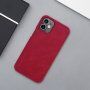 Nillkin Qin калъф тип портмоне от PU кожа за iPhone 12 mini - червено