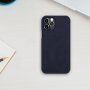 Nillkin Qin калъф тип портмоне от PU кожа за iPhone 12 / 12 Pro - тъмно син