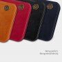Nillkin Qin калъф тип портмоне от PU кожа за iPhone 12 / 12 Pro - тъмно син