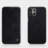 Nillkin Qin калъф тип портмоне от PU кожа за iPhone 12 Pro Max - черно