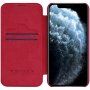 Nillkin Qin калъф тип портмоне от PU кожа за iPhone 12 Pro Max - червено