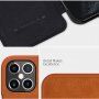 Nillkin Qin калъф тип портмоне от PU кожа за iPhone 12 Pro Max - червено