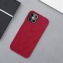 Nillkin Qin калъф тип портмоне от PU кожа за iPhone 12 Pro Max - червено