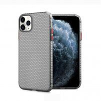 Кейс с мотив на пчелна пита за iPhone 12 mini - черен