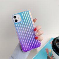 Релефен сваляем кейс с метален блясък за iPhone 11 Pro - лилав
