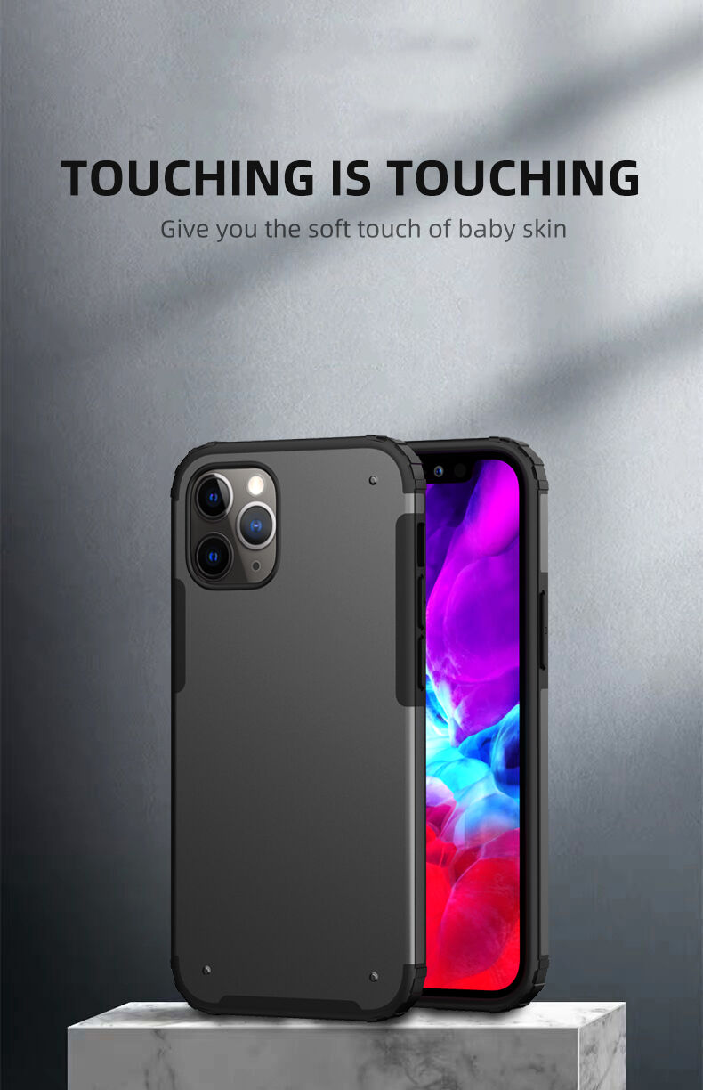 Ipaky матиран удароустойчив кейс за iPhone 12 Pro Max - черен