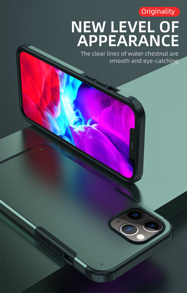 Ipaky матиран удароустойчив кейс за iPhone 12 Pro Max - черен