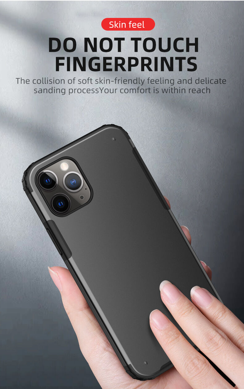 Ipaky матиран удароустойчив кейс за iPhone 12 Pro Max - черен