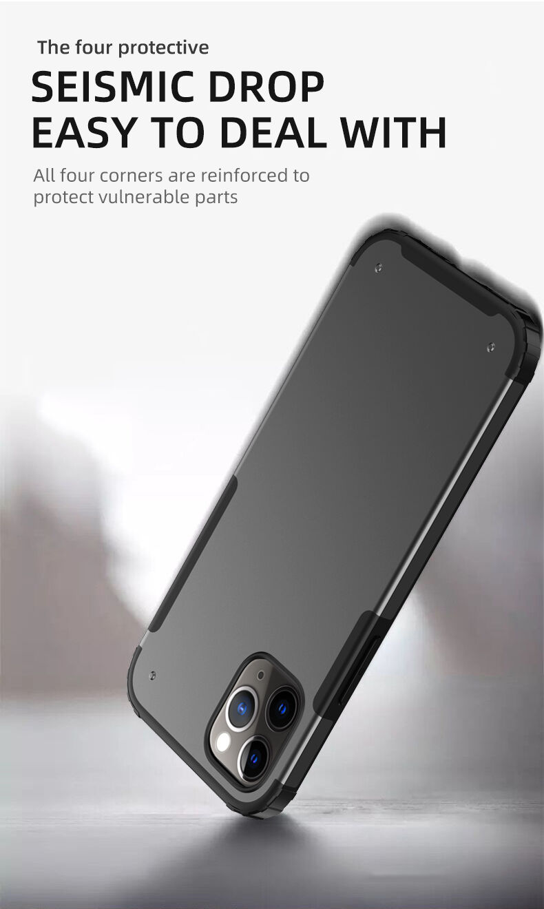 Ipaky матиран удароустойчив кейс за iPhone 12 Pro Max - черен