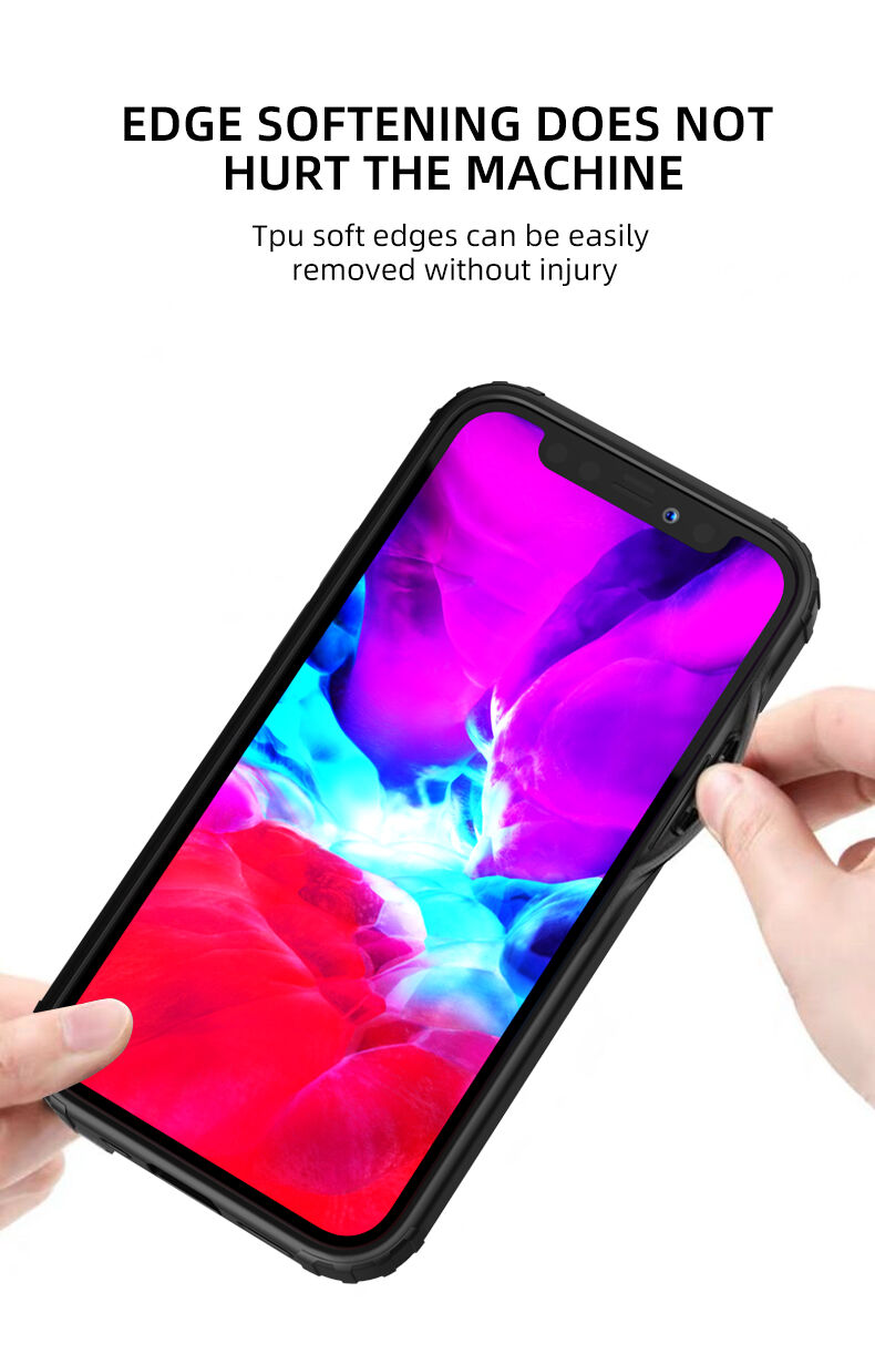 Ipaky матиран удароустойчив кейс за iPhone 12 Pro Max - черен
