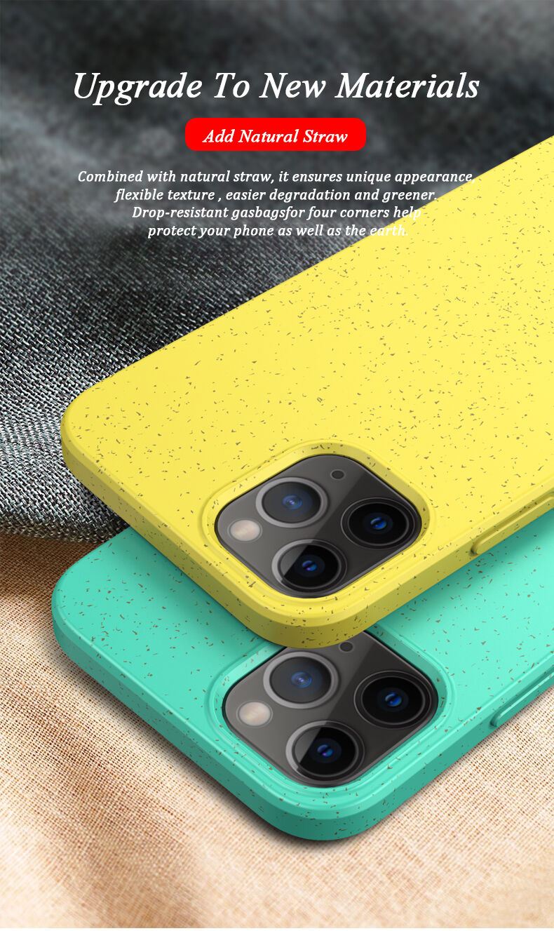 Матиран екологично разградим кейс за iPhone 12 mini - червен