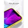 Матиран екологично разградим кейс за iPhone 12 mini - жълт
