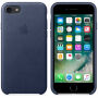 Оригинален кожен кейс за Apple iPhone 7 - среднощно син
