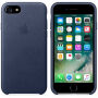 Оригинален кожен кейс за Apple iPhone 7 - среднощно син