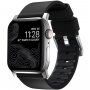 Nomad Active Pro хидрофобна кожена каишка за Apple Watch Ultra 49mm / 46mm / 45mm / 44mm / 42mm - черно-сребърна