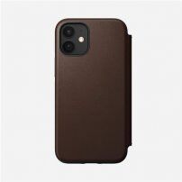 Nomad Folio Leather кожен флип калъф за iPhone 12 mini - кафяв