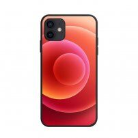 NXE мек кейс с цветни кръгове за iPhone 12 / 12 Pro - червен
