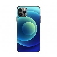 NXE мек кейс с цветни кръгове за iPhone 12 Pro Max - син
