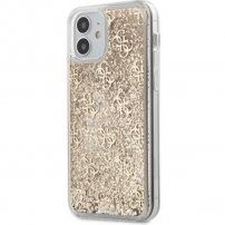 Guess 4G Liquid Glitter кейс за iPhone 12 mini - златен
