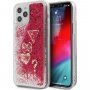 Guess Liquid Glitter Charms кейс за iPhone 12 Pro Max - цвят малина