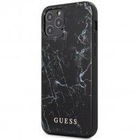 Guess Marble кейс с мраморен мотив за iPhone 12 / 12 Pro - черен
