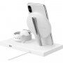 Belkin Boost Charge 2в1 безжична станция за зареждане 7.5W за iPhone / Apple Watch - бяла