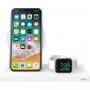 Belkin Boost Charge 2в1 безжична станция за зареждане 7.5W за iPhone / Apple Watch - бяла