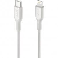Belkin Playa MFi кабел за пренос на данни и зареждане USB-C / Lightning за iPhone / iPad / iPod / AirPods - 1 m - бял
