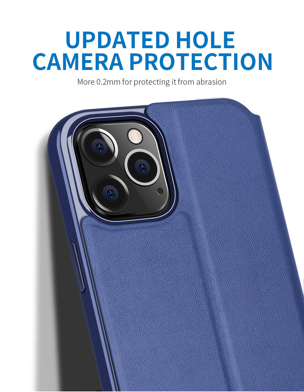 X-Level кожен флип калъф със стойка за iPhone 12 mini - синьо X-Level кожен флип калъф със стойка за iPhone 12 mini - синьо
