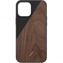 Native Union Clic Wooden дървен кейс за iPhone 12 Pro Max - кафяво-черна