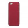 Матов гумиран кейс за iPhone 5 / 5S / SE (2016) - червен