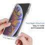 Удароустойчив двуцветен прозрачен калъф за iPhone XS Max - черно