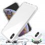 Удароустойчив двуцветен прозрачен калъф за iPhone XS Max - черно