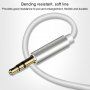 Свързващ кабел AUX с конектори lightning 8-pin / 3,5mm жак за iPhone / iPad - 1 m - бял