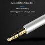 Свързващ кабел AUX с конектори lightning 8-pin / 3,5mm жак за iPhone / iPad - 1 m - бял