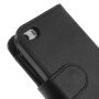 Кожен калъф със слот на карти за Apple iPhone 5 / 5S / SE (2016) -черен
