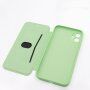 Силиконов флип калъф с джоб за карта за iPhone 11 Pro Max - червено