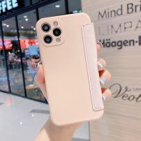 Калъф тип портмоне от силикон и PU кожа за iPhone 12 Pro - розово