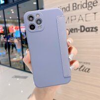 Калъф тип портмоне от силикон и PU кожа за iPhone 12 Pro Max - синьо-сив