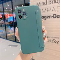 Калъф тип портмоне от силикон и PU кожа за iPhone 12 mini - тъмнозелен